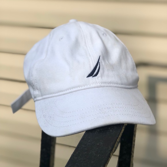 white nautica hat